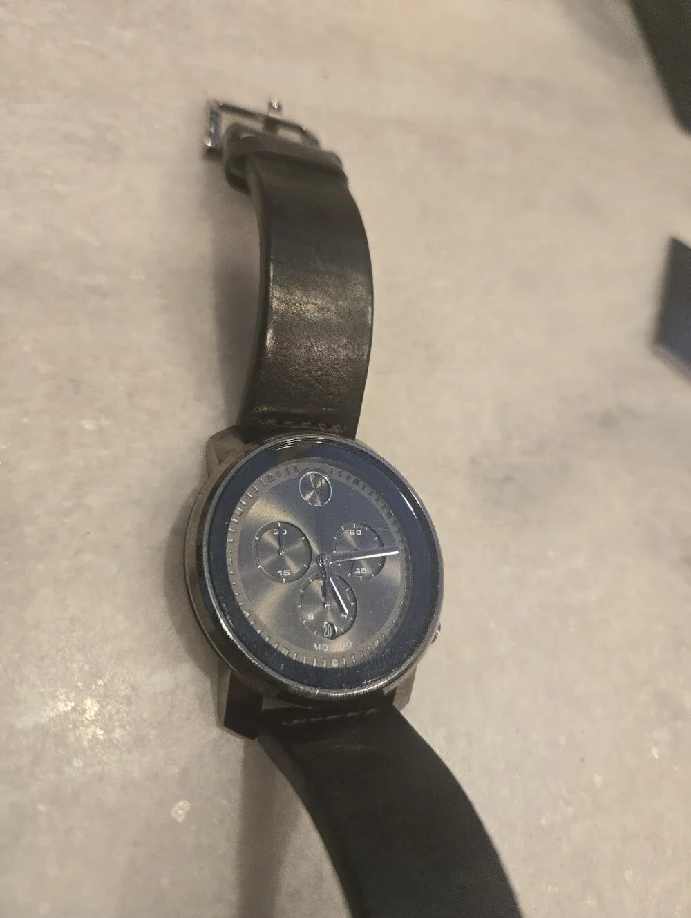Movado Bold Chronograph Black Leather Men’s Watch $800
